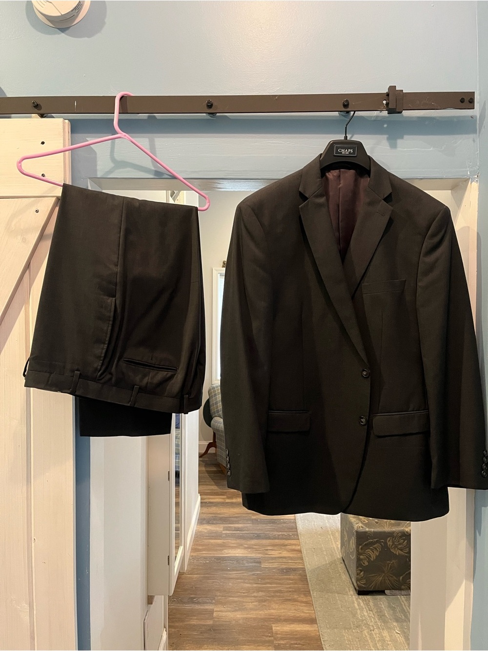 Van Heusen Dark Grey Men's Two-Piece Suit Jacket & Pants